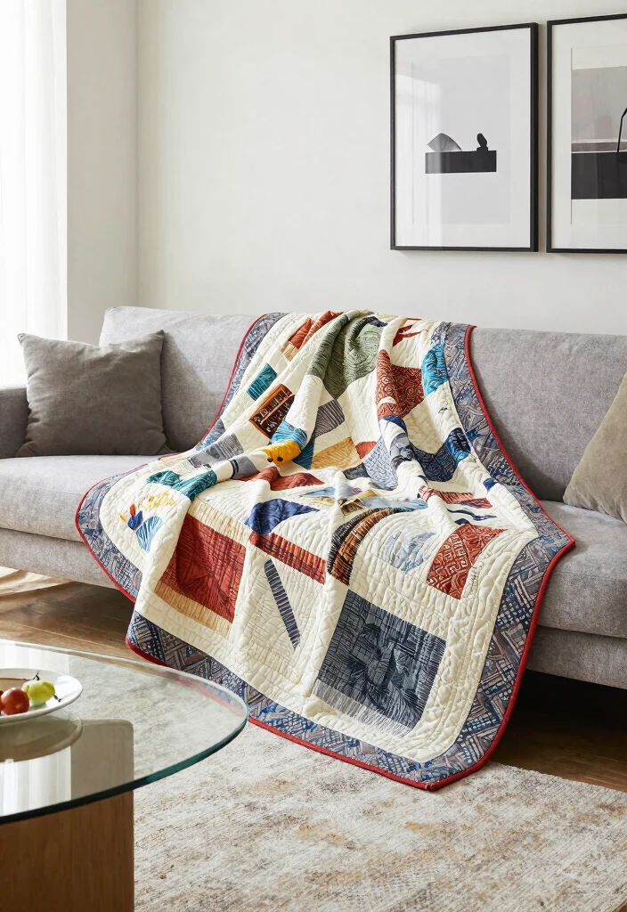 14 Rail Fence Quilt Ideas With Rustic Pattern Charm 11 14 Rail Fence Quilt Ideas With Rustic Pattern Charm - 11. Mixing Vintage and Modern Elements 1