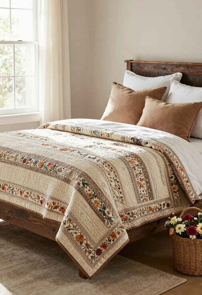 14 Rail Fence Quilt Ideas With Rustic Pattern Charm 2 14 Rail Fence Quilt Ideas With Rustic Pattern Charm - 2. Earthy Tones with Floral Accents 1