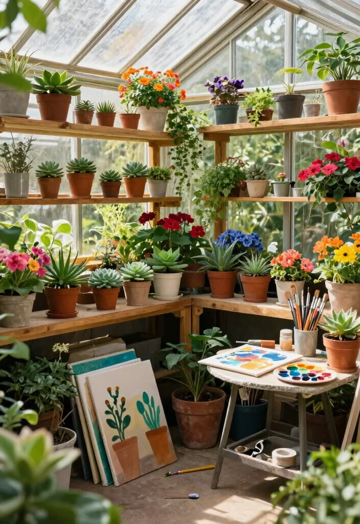 15 Art Shed Ideas for Eco-Friendly Backyard Studios 1 15 Art Shed Ideas for Eco-Friendly Backyard Studios - 1. The Greenhouse Art Shed 1