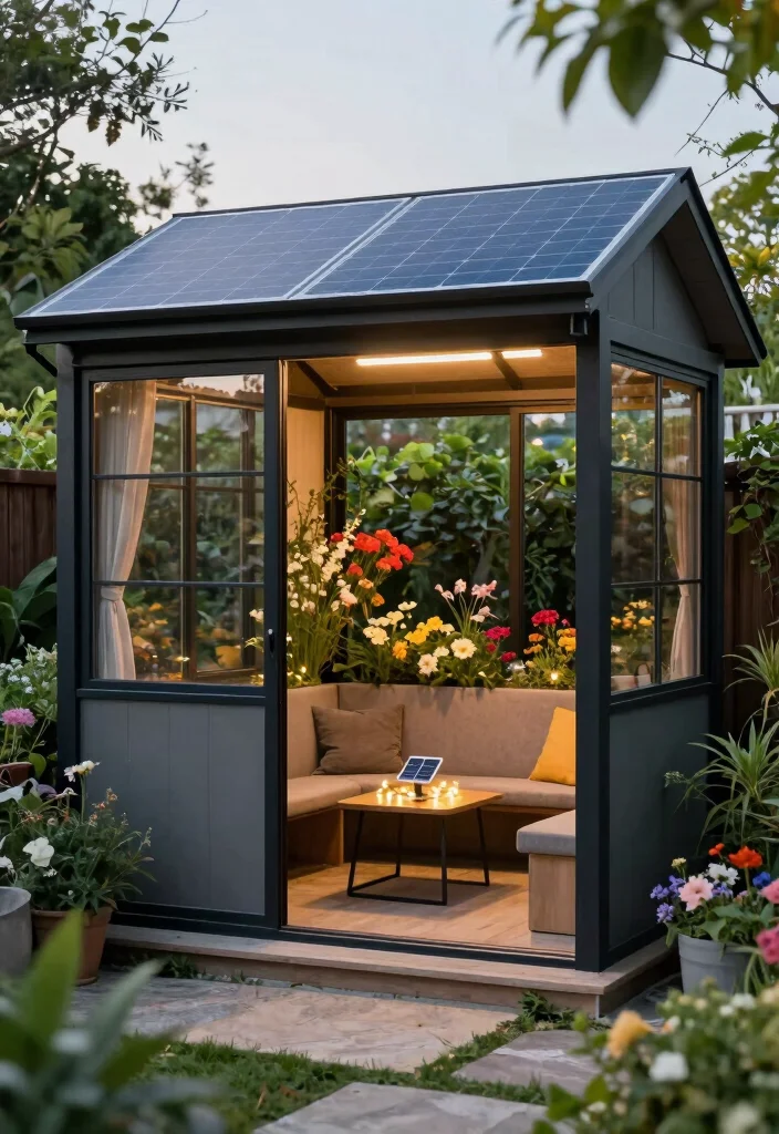 15 Art Shed Ideas for Eco-Friendly Backyard Studios 3 15 Art Shed Ideas for Eco-Friendly Backyard Studios - 3. Solar-Powered Studio 1