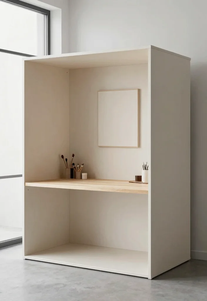 15 Art Shed Ideas for Eco-Friendly Backyard Studios 5 15 Art Shed Ideas for Eco-Friendly Backyard Studios - 5. Minimalist Art Studio 1