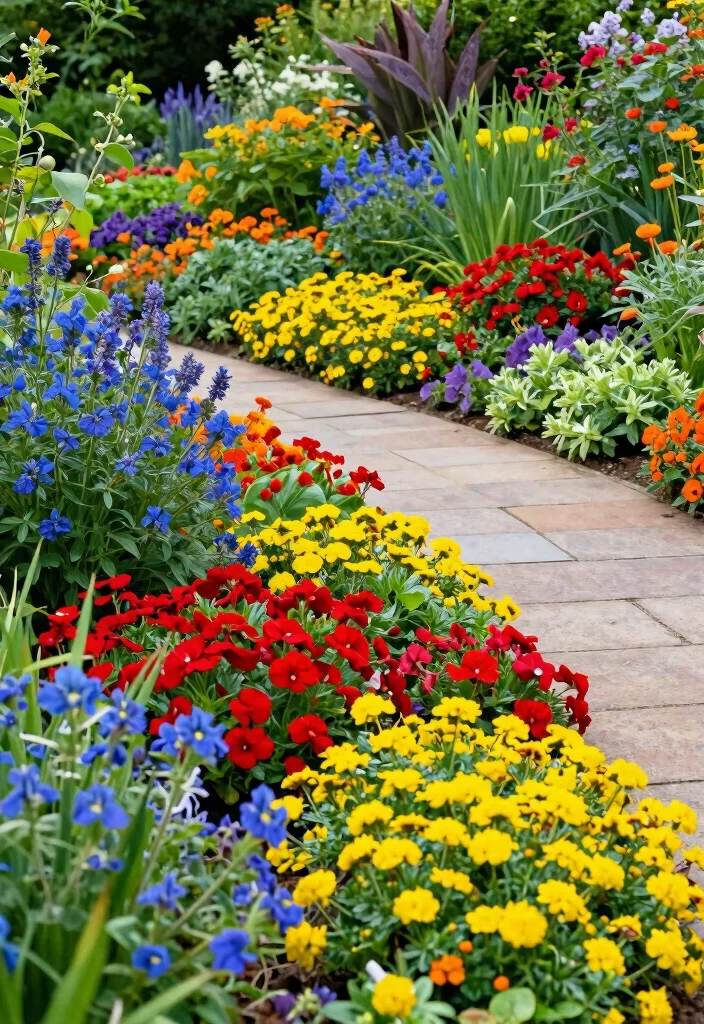 15 Border Gardens Along Fence Ideas With Lush Layers 11 15 Border Gardens Along Fence Ideas With Lush Layers - 11. Color Theory in Garden Design 1