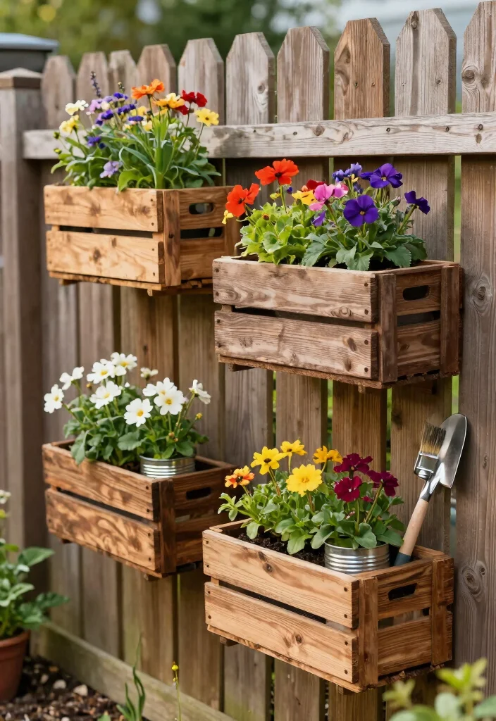 15 Border Gardens Along Fence Ideas With Lush Layers 15 15 Border Gardens Along Fence Ideas With Lush Layers - 15. DIY Fence Garden Planters 1