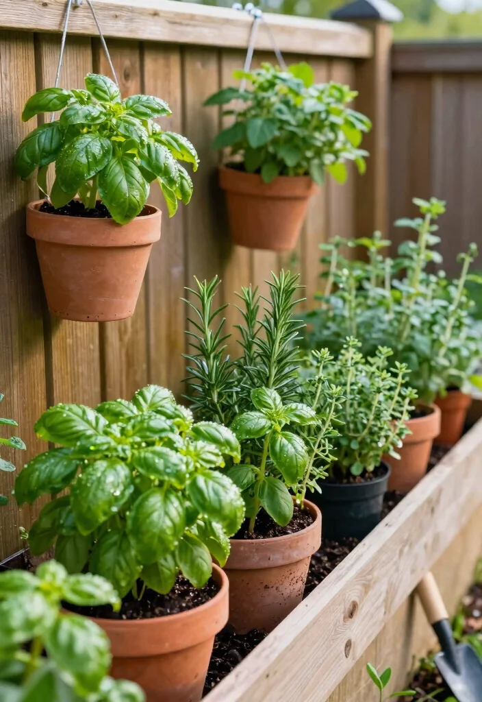 15 Border Gardens Along Fence Ideas With Lush Layers 3 15 Border Gardens Along Fence Ideas With Lush Layers - 3. Herb Garden Fence Border 1