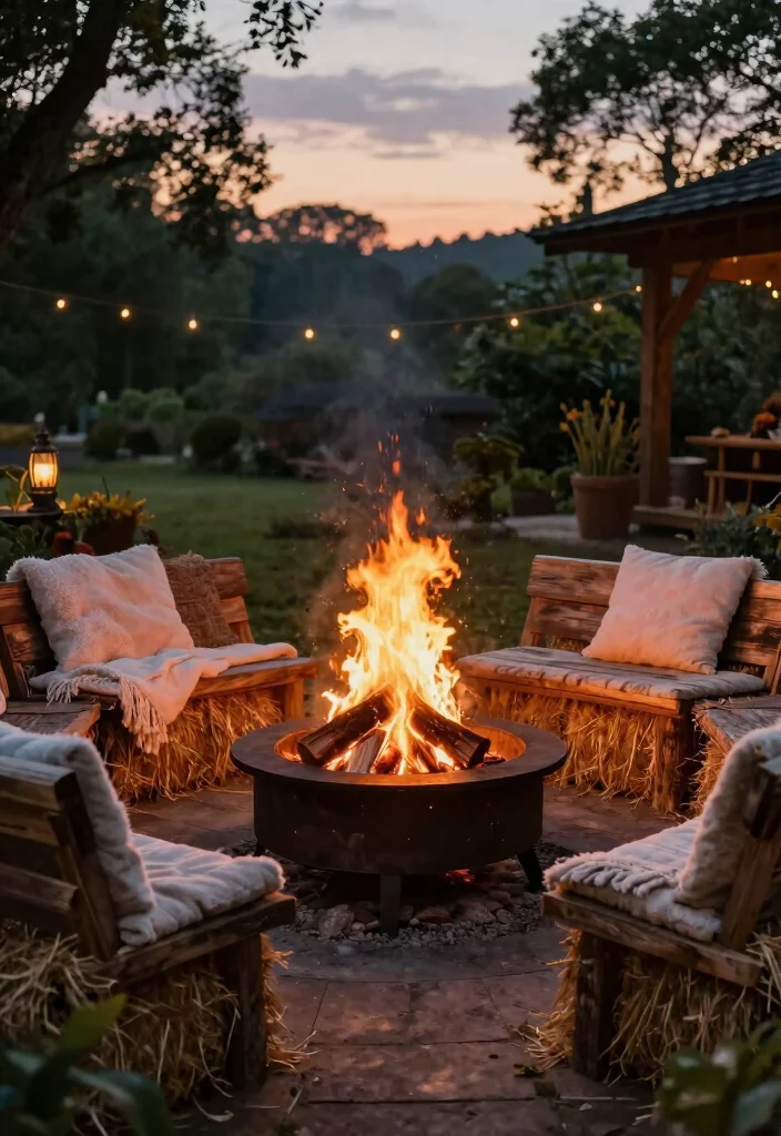 15 Deck Fire Pit Ideas That Feel Warm & Welcoming - 3. Rustic Wooden Fire Pit 1