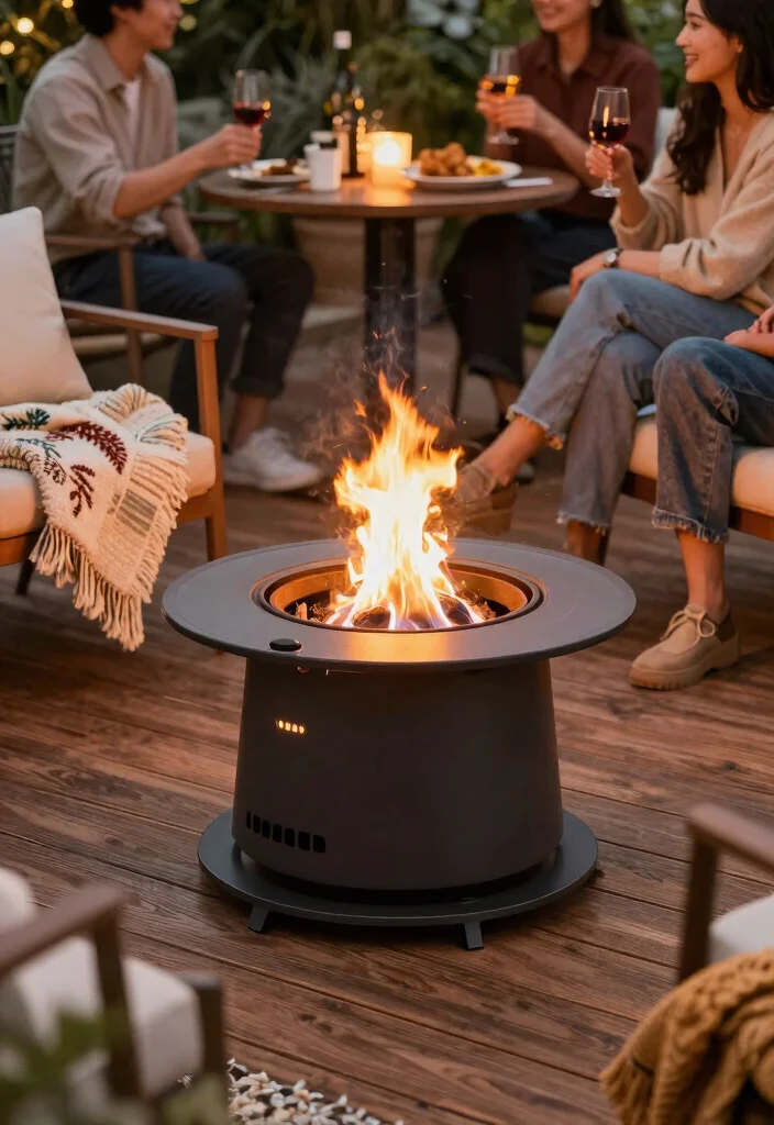15 Deck Fire Pit Ideas That Feel Warm & Welcoming - 5. Portable Fire Pit 1