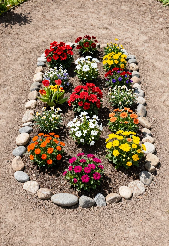 15 Dirt Backyard Ideas That Look Surprisingly Stylish - 13. Minimalist Flower Beds 1