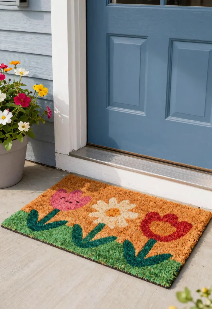 15 Front Porch Renovation Ideas That Transform Your Entry 11 15 Front Porch Renovation Ideas That Transform Your Entry - 11. Add a Seasonal Mat 1