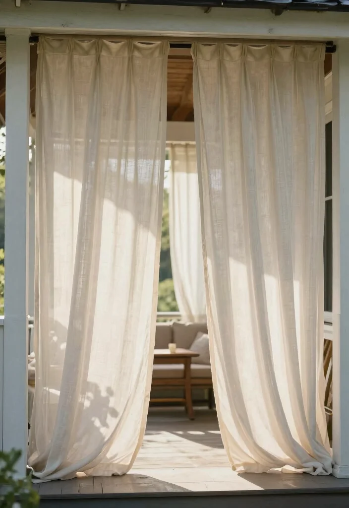 15 Front Porch Renovation Ideas That Transform Your Entry 13 15 Front Porch Renovation Ideas That Transform Your Entry - 13. Use Curtains for Privacy 1