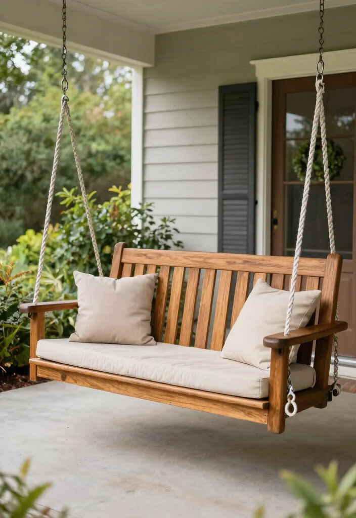 15 Front Porch Renovation Ideas That Transform Your Entry 15 15 Front Porch Renovation Ideas That Transform Your Entry - 15. Install a Porch Swing or Glider 1