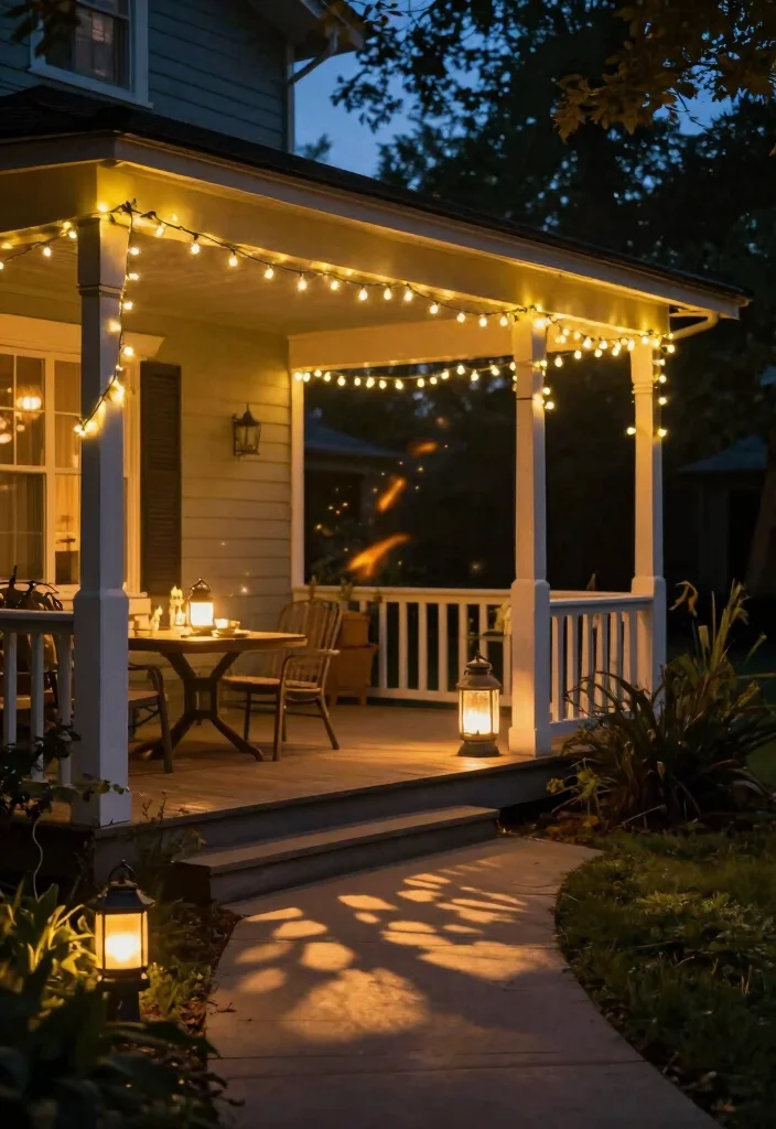 15 Front Porch Renovation Ideas That Transform Your Entry 3 15 Front Porch Renovation Ideas That Transform Your Entry - 3. Incorporate Whimsical Lighting 1