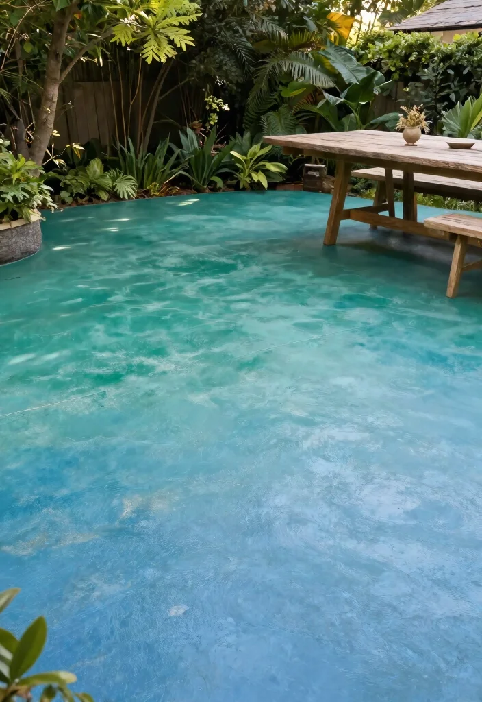 15 Painting Concrete Patio Ideas That Refresh Your Space - 1. Ombre Elegance 1