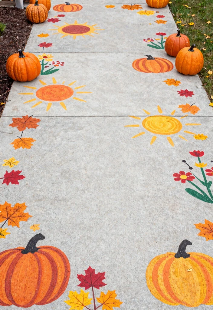 15 Painting Concrete Patio Ideas That Refresh Your Space - 14. Seasonal Themes 1