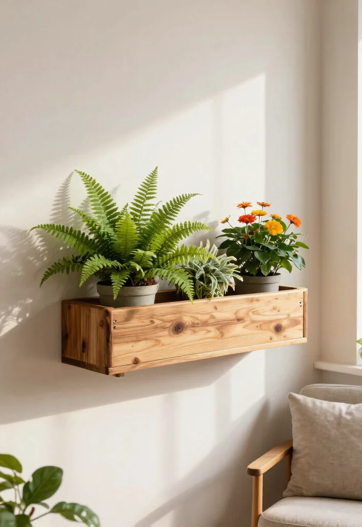 15 Planter on Wall Ideas With Modern Vertical Style - 6. DIY Wooden Planter Boxes 1