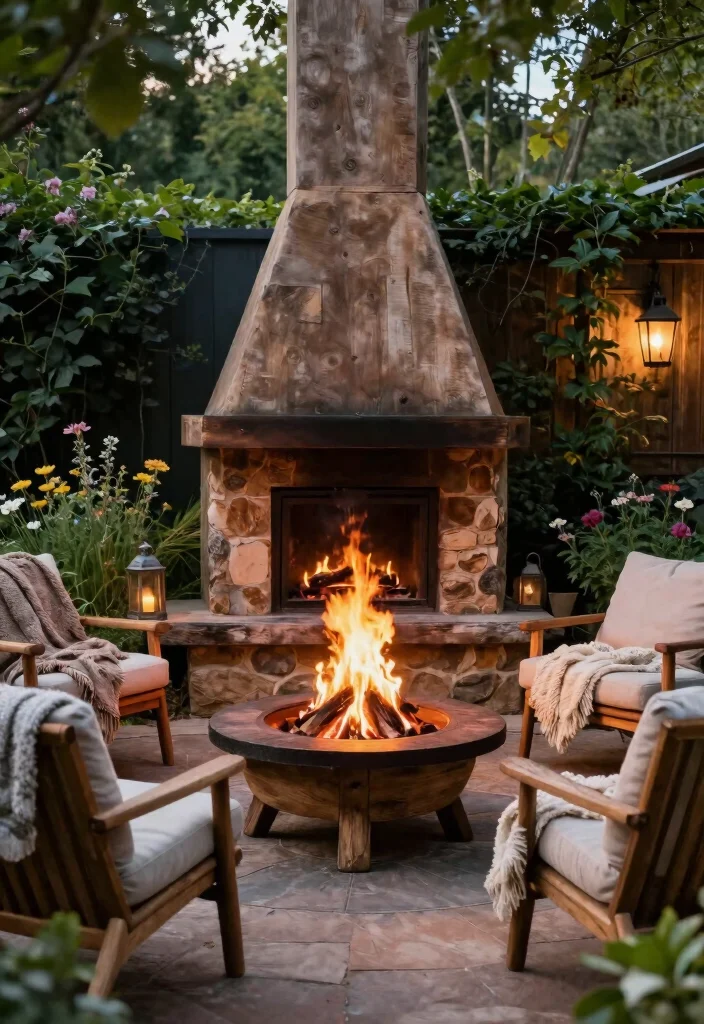 15 Portable Fire Pit Ideas That Move With You 10 15 Portable Fire Pit Ideas That Move With You - 10. Rustic Wooden Fire Pit 1