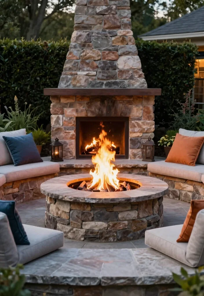 15 Portable Fire Pit Ideas That Move With You 11 15 Portable Fire Pit Ideas That Move With You - 11. Fire Pit with Stone Surround 1