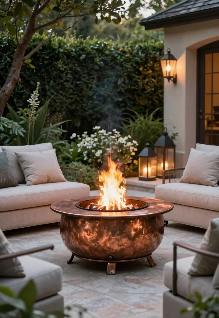 15 Portable Fire Pit Ideas That Move With You 4 15 Portable Fire Pit Ideas That Move With You - 4. Vintage Copper Fire Pit 1