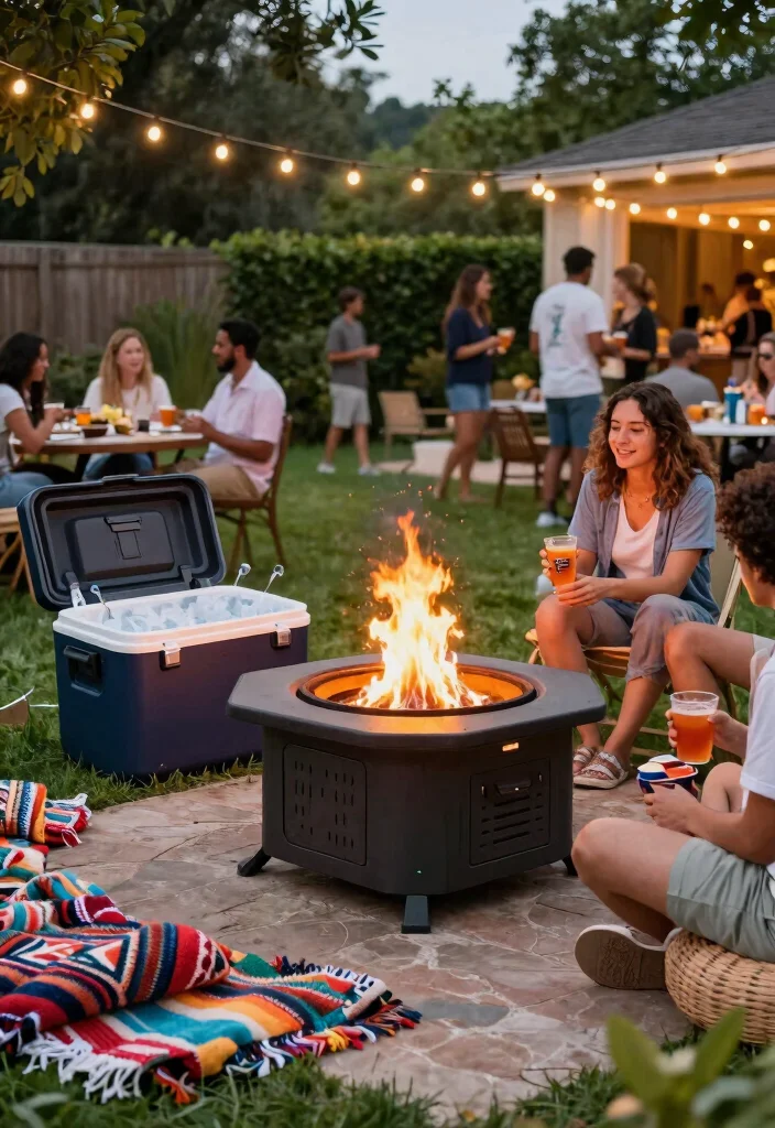 15 Portable Fire Pit Ideas That Move With You 8 15 Portable Fire Pit Ideas That Move With You - 8. Multi-functional Fire Pit and Ice Cooler Combo 1