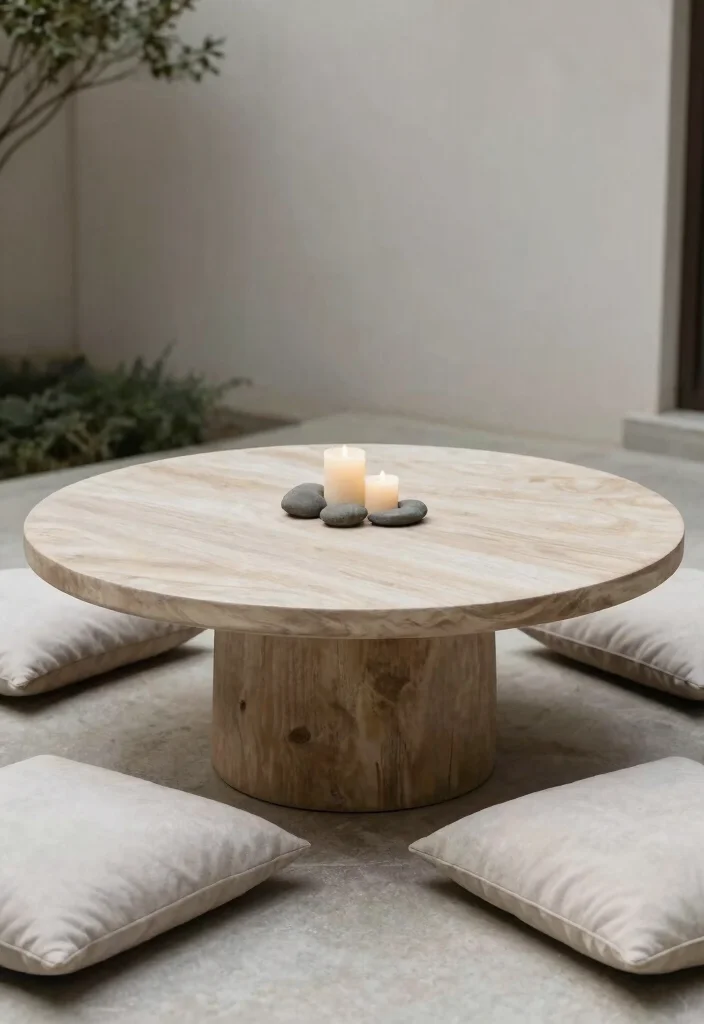 15 Round Patio Table Ideas That Feel Intimate & Stylish 10 15 Round Patio Table Ideas That Feel Intimate & Stylish - 10. Zen Oasis 1