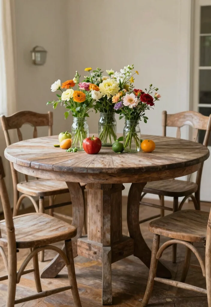 15 Round Patio Table Ideas That Feel Intimate & Stylish 11 15 Round Patio Table Ideas That Feel Intimate & Stylish - 11. Farmhouse Fresh 1