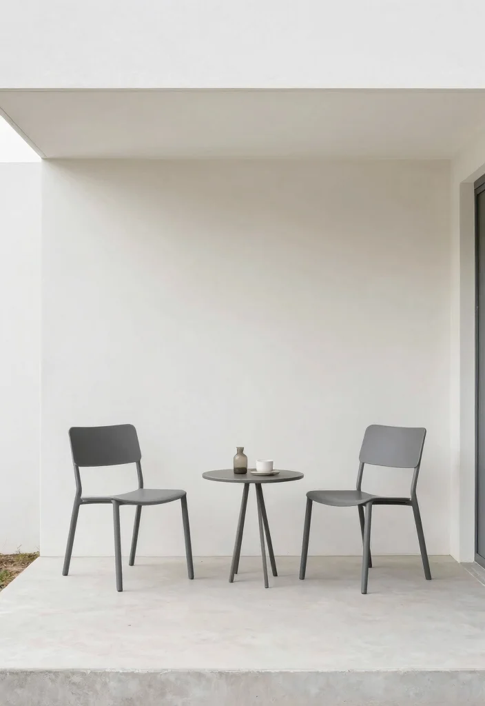 15 Small Side Porch Ideas That Make the Most of Narrow Spaces 10 15 Small Side Porch Ideas That Make the Most of Narrow Spaces - 10. Minimalist Furniture 1