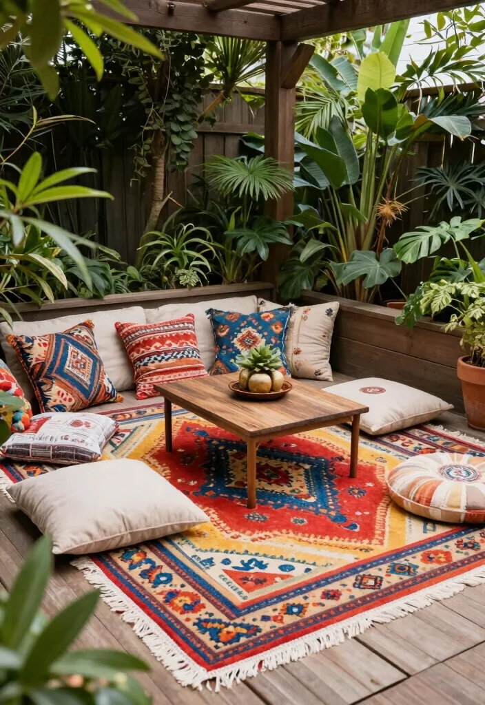 15 Small Side Porch Ideas That Make the Most of Narrow Spaces 5 15 Small Side Porch Ideas That Make the Most of Narrow Spaces - 5. Outdoor Rugs 1