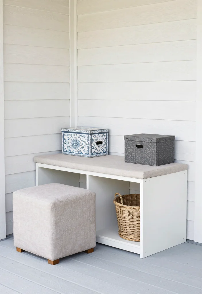 15 Small Side Porch Ideas That Make the Most of Narrow Spaces 8 15 Small Side Porch Ideas That Make the Most of Narrow Spaces - 8. Compact Storage Solutions 1