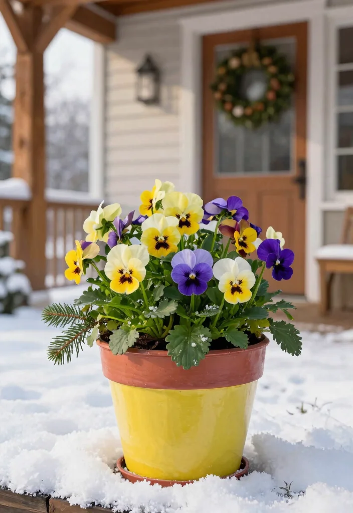 15 Winter Porch Pots Ideas With Seasonal Charm 2 15 Winter Porch Pots Ideas With Seasonal Charm - 2. Seasonal Floral Arrangements 1