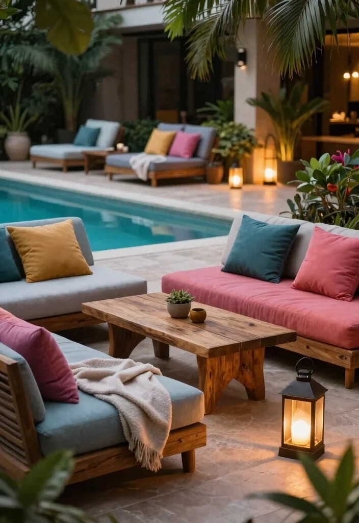 16 Backyard Wedding Pool Ideas With Dreamy Ambience 3 16 Backyard Wedding Pool Ideas With Dreamy Ambience - 3. Poolside Lounge Area 1