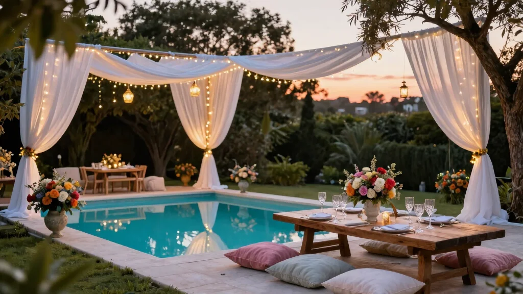16 Backyard Wedding Pool Ideas With Dreamy Ambience