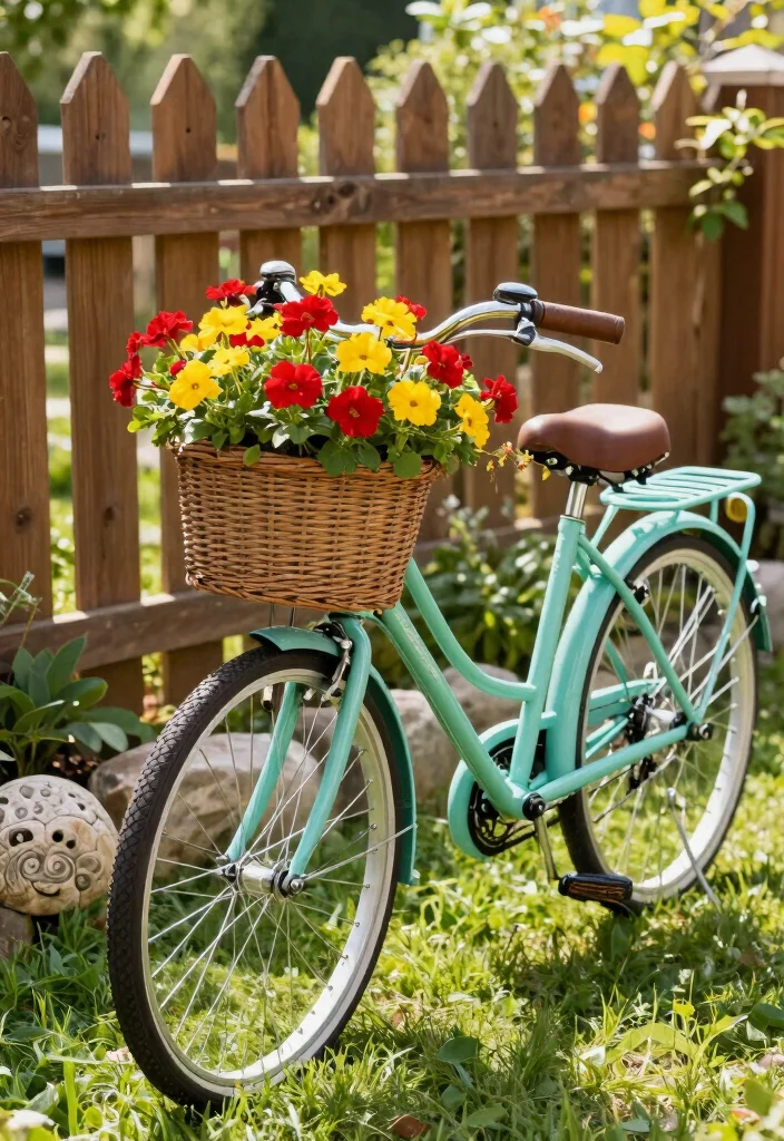 16 Bicycle Planter Ideas With Whimsical Flair 1 16 Bicycle Planter Ideas With Whimsical Flair - 1. Classic Bicycle Planter 1