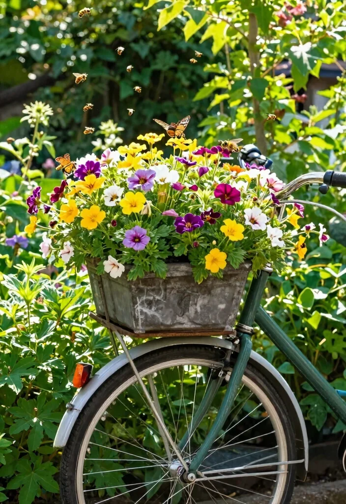16 Bicycle Planter Ideas With Whimsical Flair 12 16 Bicycle Planter Ideas With Whimsical Flair - 12. Bicycle Planters for Wildlife 1