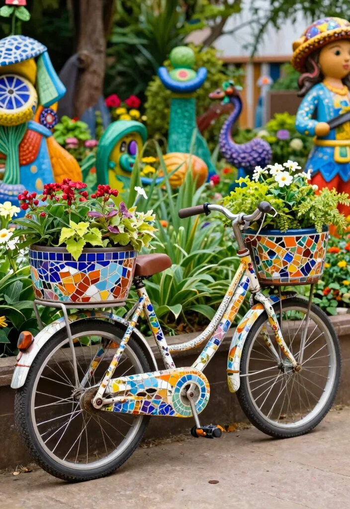 16 Bicycle Planter Ideas With Whimsical Flair 15 16 Bicycle Planter Ideas With Whimsical Flair - 15. A Bicycle Planter as an Art Piece 1