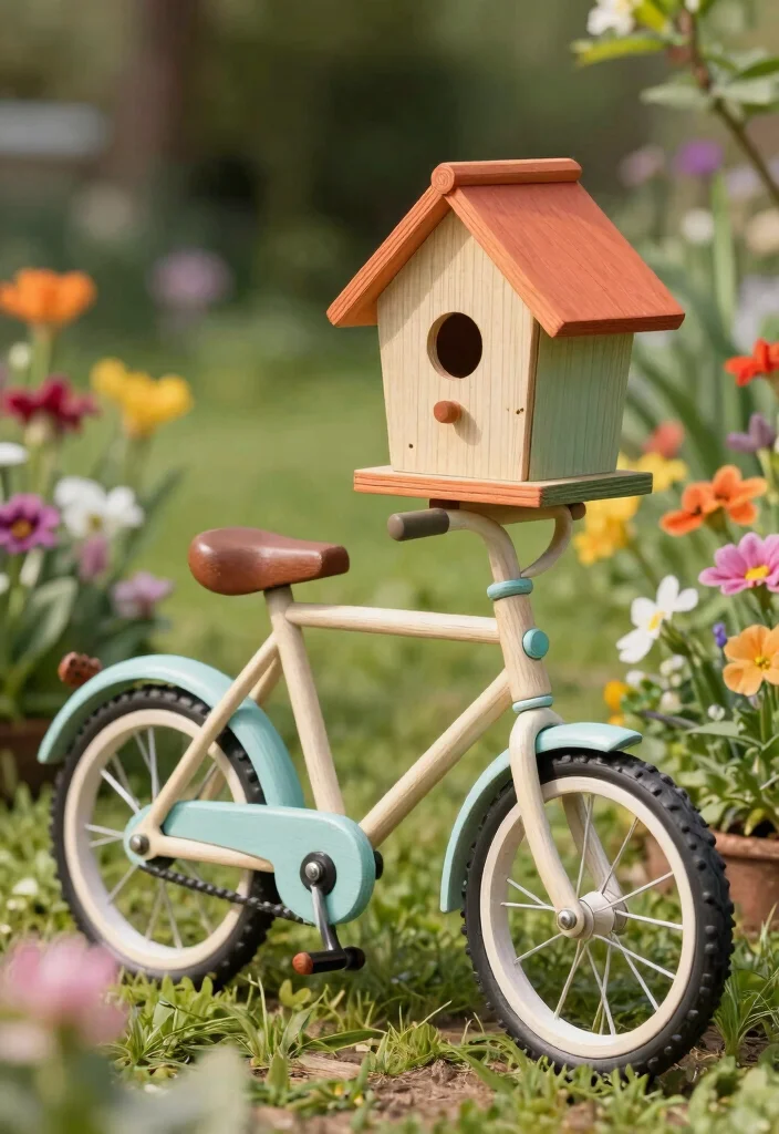 16 Bicycle Planter Ideas With Whimsical Flair 7 16 Bicycle Planter Ideas With Whimsical Flair - 7. Recycled Bicycle Birdhouse 1