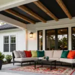 16 Black Porch Ceiling Ideas With Bold Modern Contrast