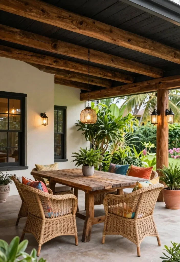 16 Black Porch Ceiling Ideas With Bold Modern Contrast - 2. Black and Wood Combo 1