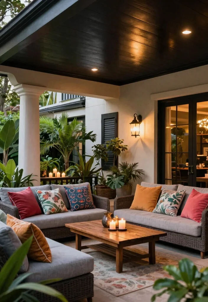 16 Black Porch Ceiling Ideas With Bold Modern Contrast - 4. Glossy Black Finish 1