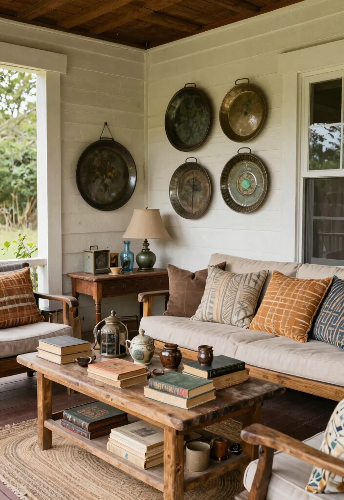 16 Closed in Porch Ideas That Feel Warm Year Round 15 16 Closed in Porch Ideas That Feel Warm Year Round - 15. Vintage Collectibles 1