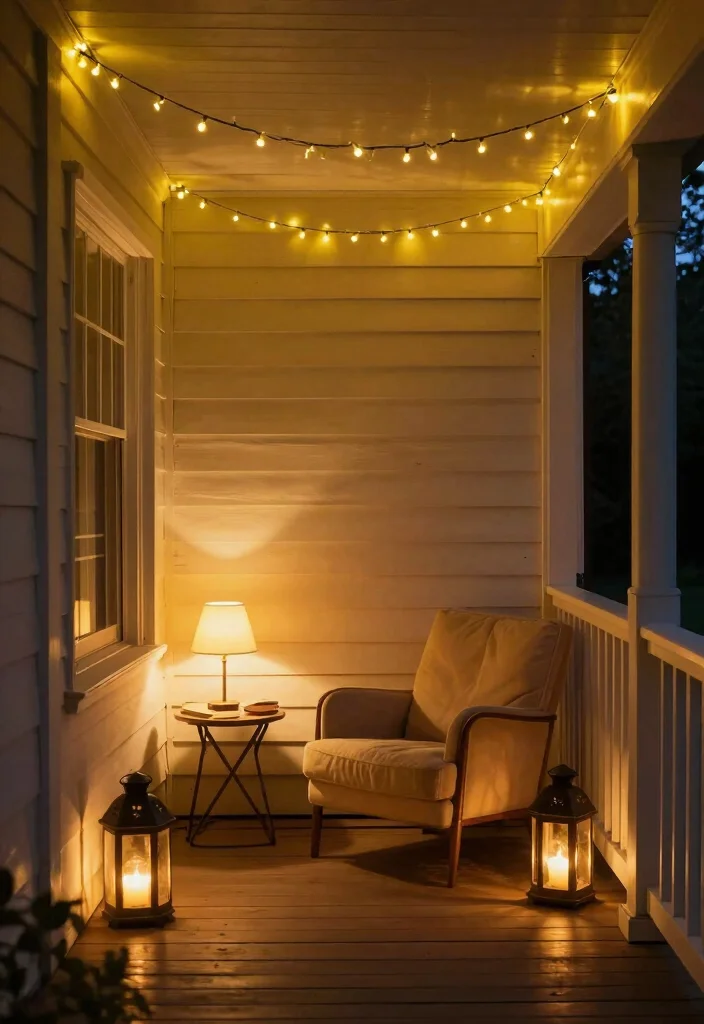 16 Closed in Porch Ideas That Feel Warm Year Round 4 16 Closed in Porch Ideas That Feel Warm Year Round - 4. Warm Lighting Solutions 1