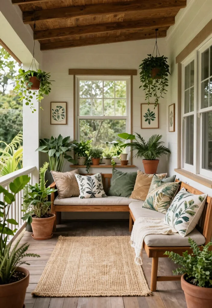 16 Closed in Porch Ideas That Feel Warm Year Round 5 16 Closed in Porch Ideas That Feel Warm Year Round - 5. Nature-Inspired Themes 1