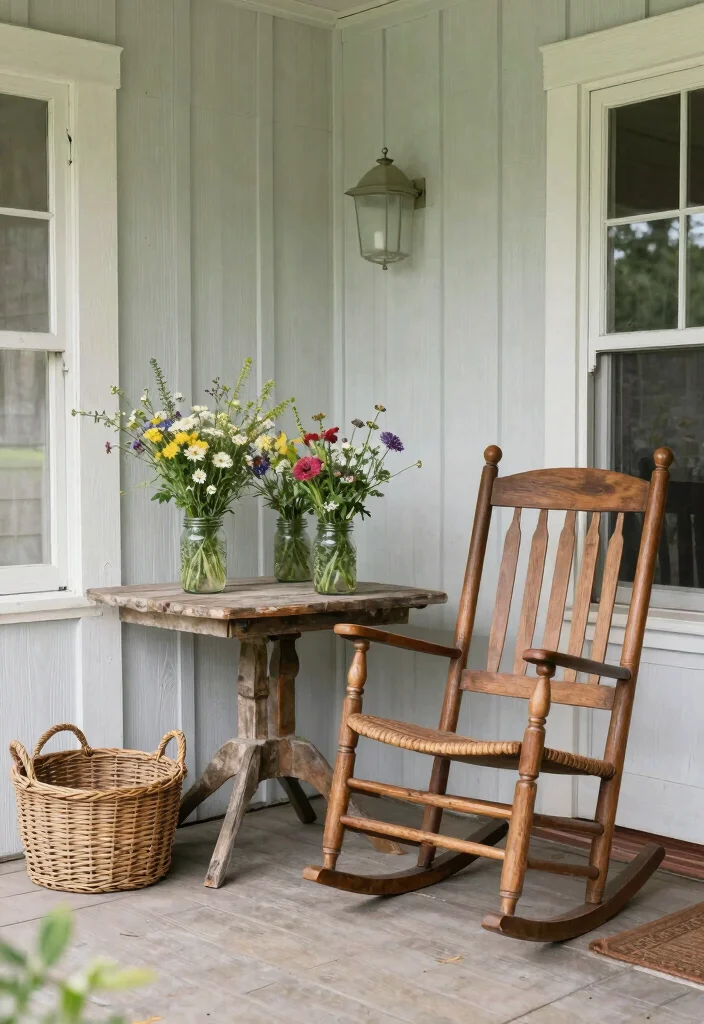 16 Closed in Porch Ideas That Feel Warm Year Round 9 16 Closed in Porch Ideas That Feel Warm Year Round - 9. Farmhouse Charm 1