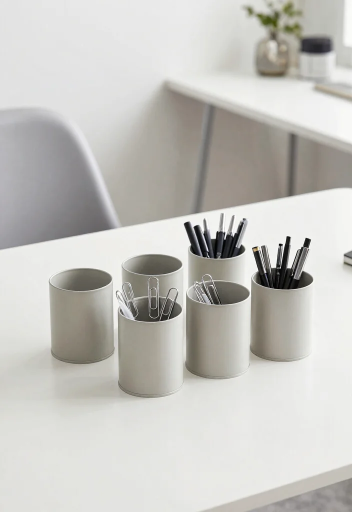 16 Coffee Can Planter Ideas With Creative DIY Touch 12 16 Coffee Can Planter Ideas With Creative DIY Touch - 12. Minimalist Desk Organizers 1
