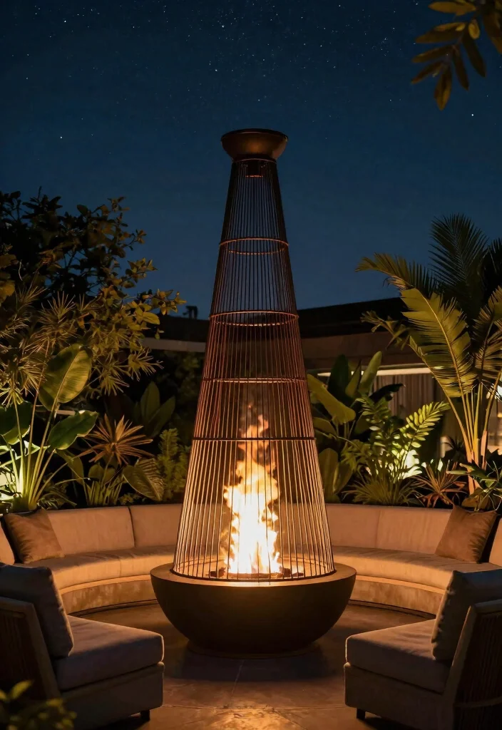 16 Fire Pit Basket Ideas With Industrial Edge 12 16 Fire Pit Basket Ideas With Industrial Edge - 12. Sky-High Fire Basket 1