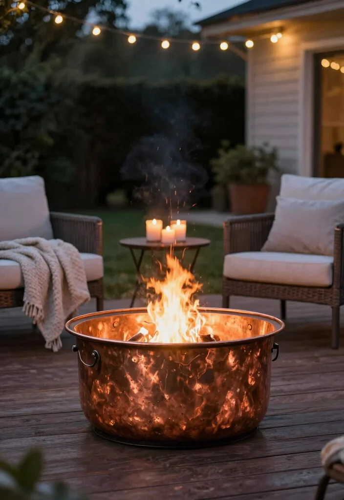 16 Fire Pit Basket Ideas With Industrial Edge 5 16 Fire Pit Basket Ideas With Industrial Edge - 5. Vintage Copper Basket 1