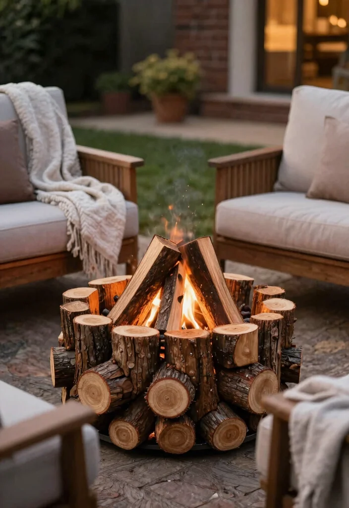16 Fire Pit Basket Ideas With Industrial Edge 7 16 Fire Pit Basket Ideas With Industrial Edge - 7. Rustic Log Fire Basket 1