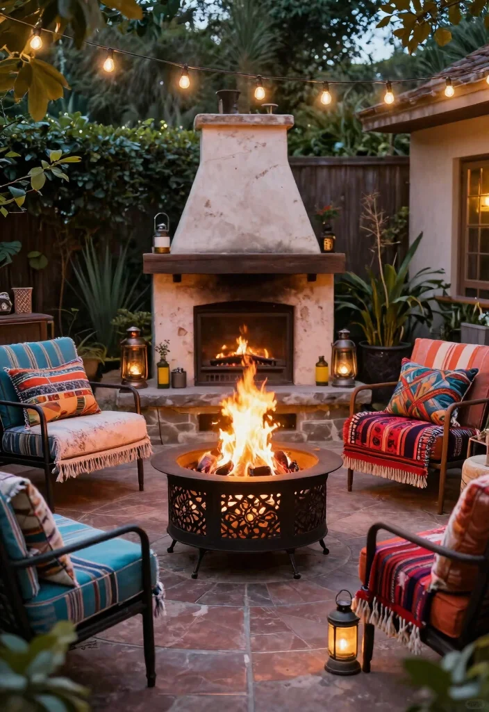16 Fire Pit Near Pool Ideas With Resort Vibes 11 16 Fire Pit Near Pool Ideas With Resort Vibes - 11. Vintage Style Fire Pit 1