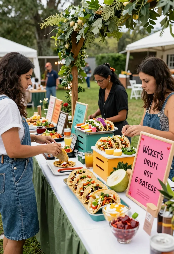 16 Intimate Backyard Wedding Ideas With Romantic Charm 10 16 Intimate Backyard Wedding Ideas With Romantic Charm - 10. Interactive Food Stations 1