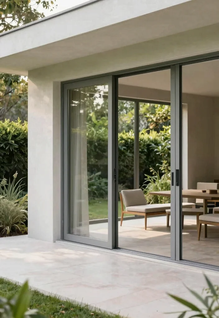 16 Large Sliding Glass Doors Patio Ideas That Blur Indoors & Out 1 16 Large Sliding Glass Doors Patio Ideas That Blur Indoors & Out - 1. Minimalist Elegance with Clear Lines 1