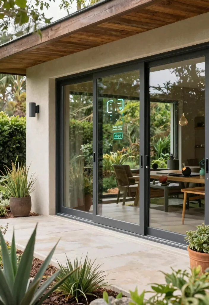 16 Large Sliding Glass Doors Patio Ideas That Blur Indoors & Out 13 16 Large Sliding Glass Doors Patio Ideas That Blur Indoors & Out - 13. Eco-Friendly Choices 1