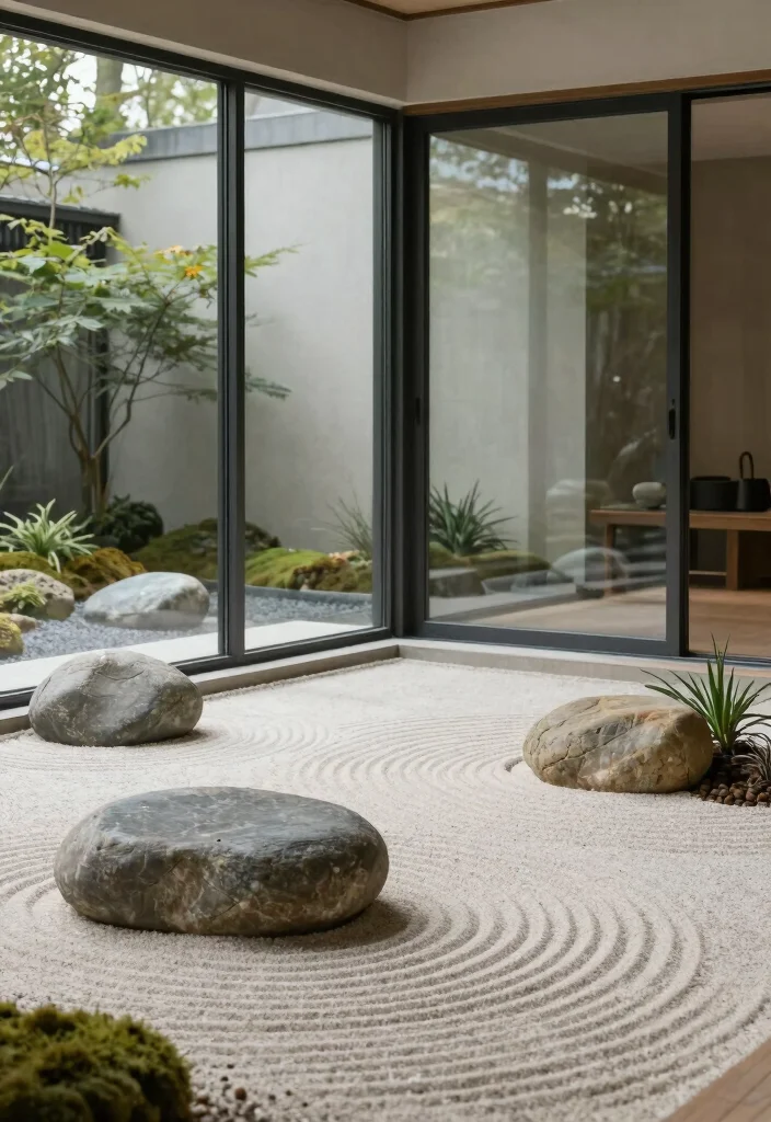 16 Large Sliding Glass Doors Patio Ideas That Blur Indoors & Out 6 16 Large Sliding Glass Doors Patio Ideas That Blur Indoors & Out - 6. Zen Garden Connection 1